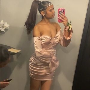 Pink Off the shoulder pretty little thing dress